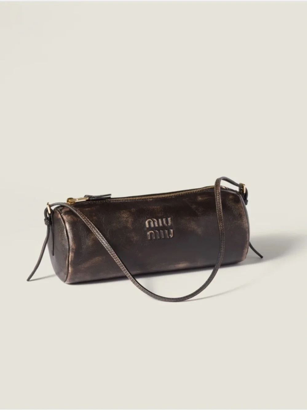 Miu Miu Nappa leather pouch in aged nappa leather